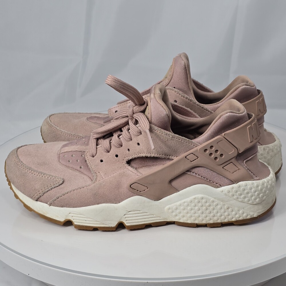 Nike Air Huarache Run Women's Pink Suede SD Particle Pink Athletic Shoes US 8.5